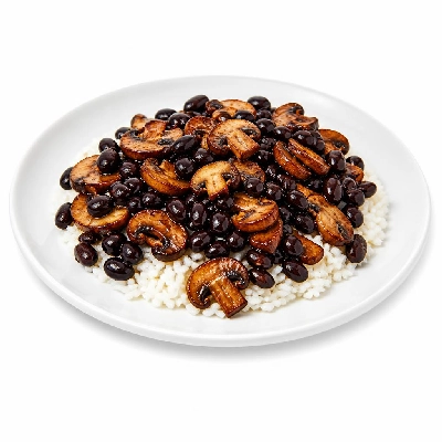 Wahoo's Fish Taco Kid's Bowl Mushrooms White Rice Black Beans