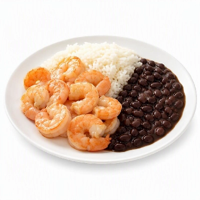 Wahoo's Fish Taco Kid's Bowl Shrimp White Rice Black Beans