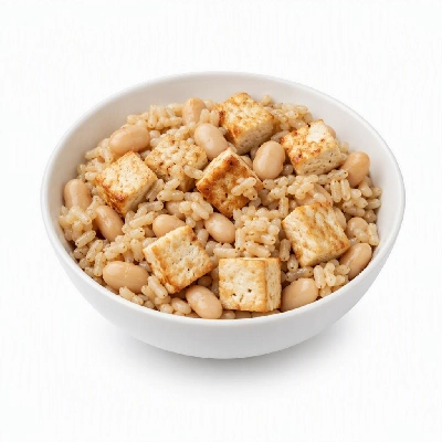 Wahoo's Fish Taco Kid's Bowl Tofu Brown Rice White Beans
