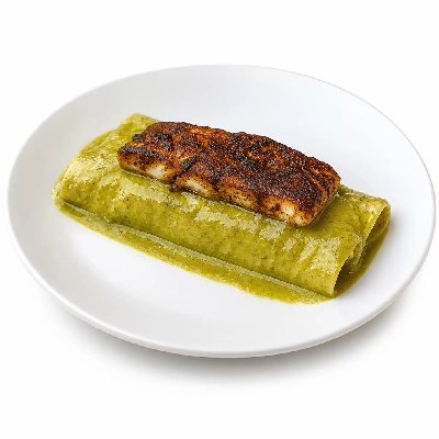 Wahoo's Fish Taco Kid's Enchilada Green Blackened Fish