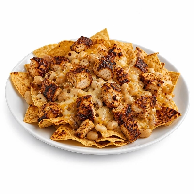 Wahoo's Fish Taco Loaded Nachos Blackened Chicken White Beans