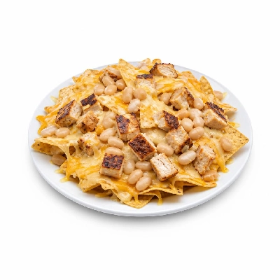 Wahoo's Fish Taco Loaded Nachos Charbroiled Chicken White Beans