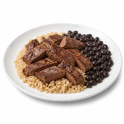 Wahoo's Fish Taco Maui Steak Bowl Brown Rice Black Beans