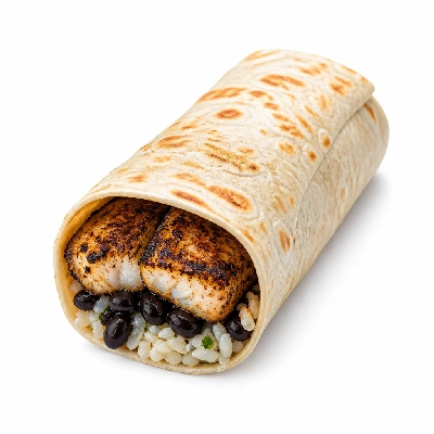 Wahoo's Fish Taco Outer Reef Burrito Fish Blackened White Rice Black Beans