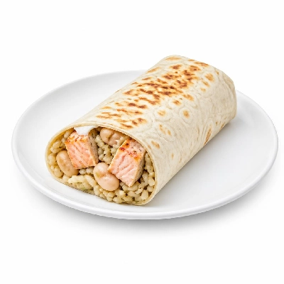 Wahoo's Fish Taco Outer Reef Burrito Salmon Brown Rice White Beans