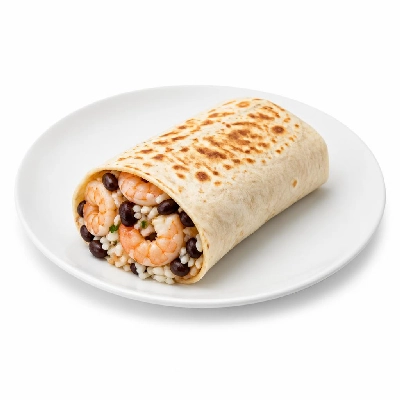 Wahoo's Fish Taco Outer Reef Burrito Shrimp White Rice Black Beans