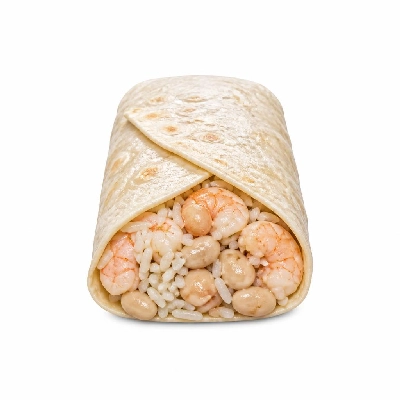 Wahoo's Fish Taco Outer Reef Burrito Shrimp White Rice White Beans