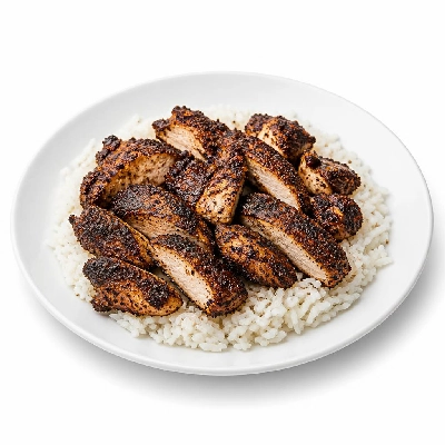 Wahoo's Fish Taco Power Chopper Chicken Blackened White Rice