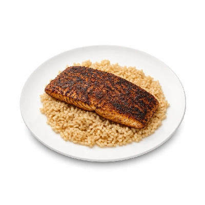 Wahoo's Fish Taco Power Chopper Fish Blackened Brown Rice