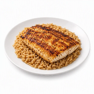 Wahoo's Fish Taco Power Chopper Fish Charbroiled Brown Rice