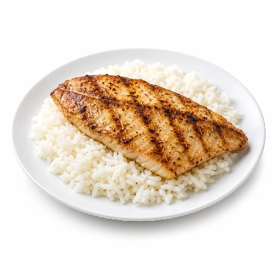 Wahoo's Fish Taco Power Chopper Fish Charbroiled White Rice