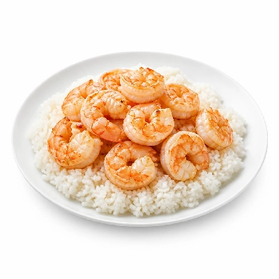 Wahoo's Fish Taco Power Chopper Shrimp White Rice