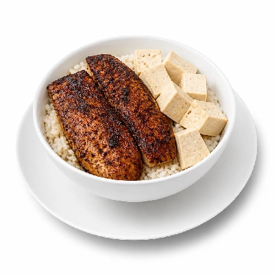 Wahoo's Fish Taco Protein Bowl Blackened Fish & Tofu
