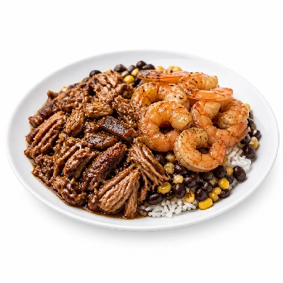 Wahoo's Fish Taco Protein Bowl Carnitas & Shrimp