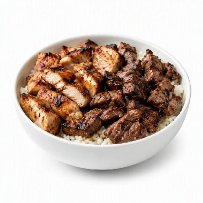 Wahoo's Fish Taco Protein Bowl Charbroiled Chicken & Carne Asada