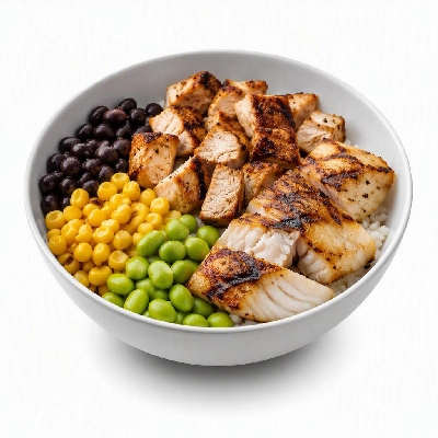 Wahoo's Fish Taco Protein Bowl Charbroiled Chicken & Fish