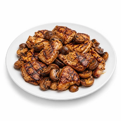 Wahoo's Fish Taco Protein Bowl Charbroiled Chicken & Mushrooms