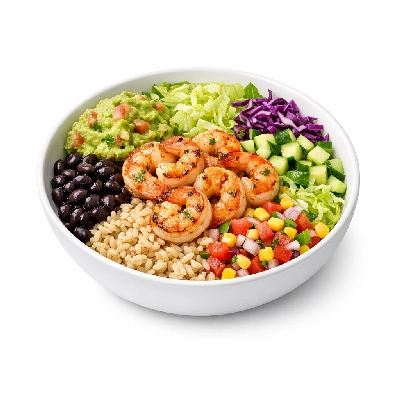 Wahoo's Fish Taco Protein Bowl Shrimp Only