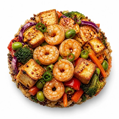 Wahoo's Fish Taco Protein Bowl Shrimp & Tofu