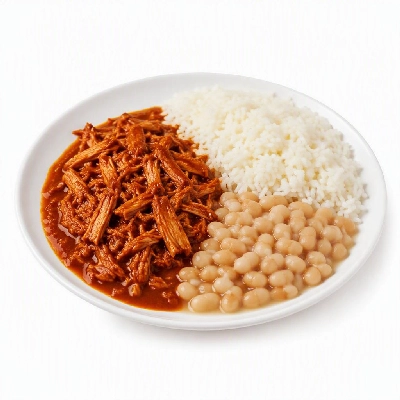 Wahoo's Fish Taco Red Enchilada Carnitas Side White Rice White Beans
