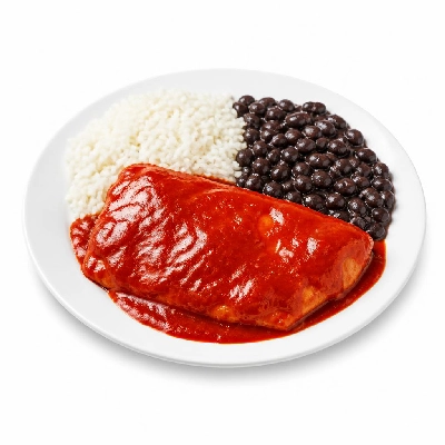 Wahoo's Fish Taco Red Enchilada Charbroiled Fish Side White Rice Black Beans