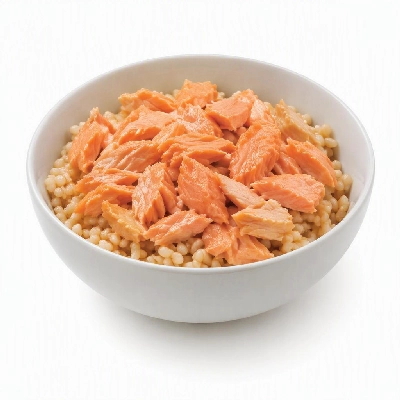 Wahoo's Fish Taco Salmon Bowl Brown Rice