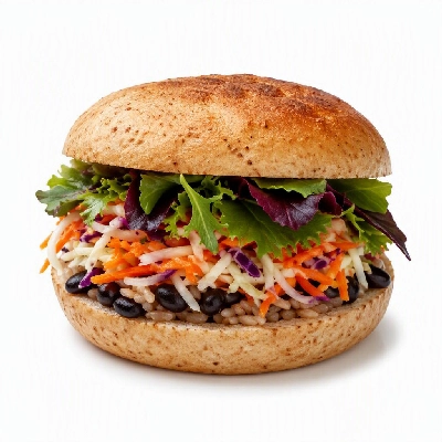 Wahoo's Fish Taco Shredder Sandwich Banzai Veggie Brown Rice Black Beans