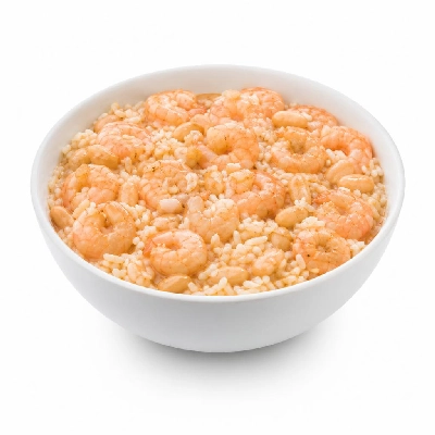 Wahoo's Fish Taco Shrimp Bowl White Rice White Beans