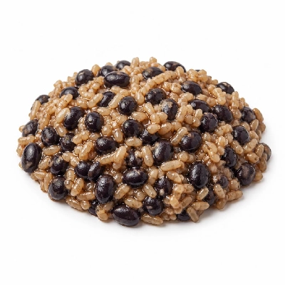 Wahoo's Fish Taco Side 1/2 & 1/2 Brown Rice Black Beans