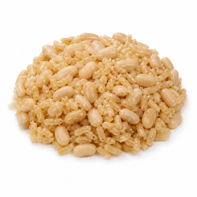 Wahoo's Fish Taco Side 1/2 & 1/2 Brown Rice White Beans