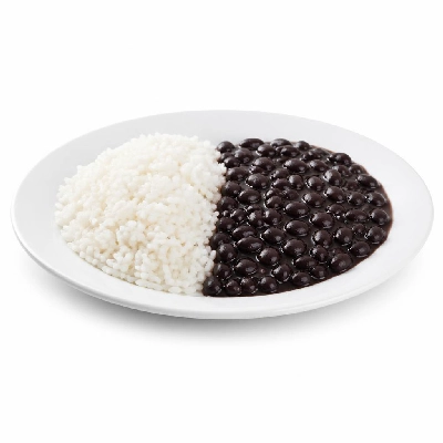 Wahoo's Fish Taco Side 1/2 & 1/2 White Rice Black Beans