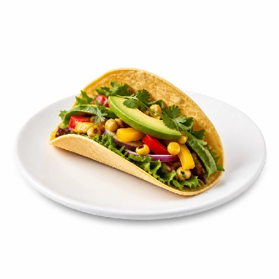 Wahoo's Fish Taco Skinny 1988 Banzai Veggie Taco Side Brown Rice Black Beans