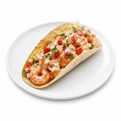 Wahoo's Fish Taco Skinny 1988 Shrimp Taco Side Brown Rice White Beans