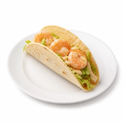 Wahoo's Fish Taco Skinny 1988 Shrimp Taco Side White Rice Black Beans