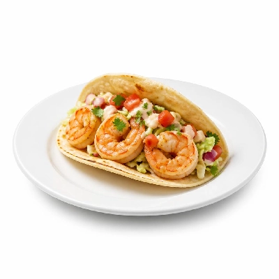 Wahoo's Fish Taco Skinny 1988 Shrimp Taco Side White Rice White Beans