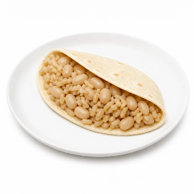 Wahoo's Fish Taco Skinny 1988 Vegetarian Taco Brown Rice White Beans