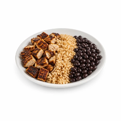 Wahoo's Fish Taco Skinny Burrito Bowl Blackened Chicken Brown Rice Black Beans