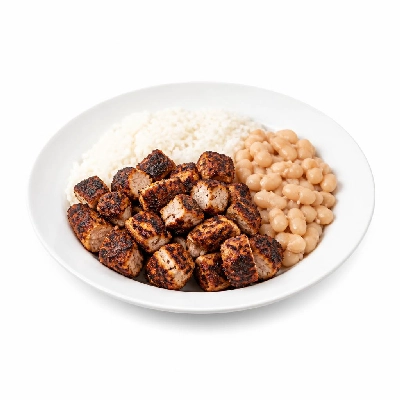 Wahoo's Fish Taco Skinny Burrito Bowl Blackened Chicken White Rice White Beans