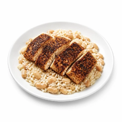 Wahoo's Fish Taco Skinny Burrito Bowl Blackened Fish White Rice White Beans