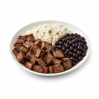 Wahoo's Fish Taco Skinny Burrito Bowl Carne Asada White Rice Black Beans