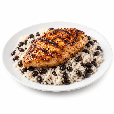 Wahoo's Fish Taco Skinny Burrito Bowl Charbroiled Chicken White Rice Black Beans