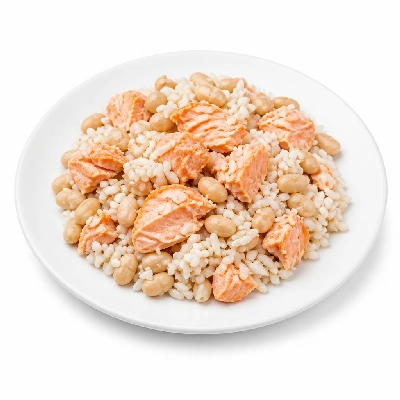 Wahoo's Fish Taco Skinny Burrito Bowl Salmon White Rice White Beans