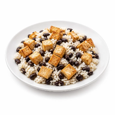 Wahoo's Fish Taco Skinny Burrito Bowl Tofu White Rice Black Beans