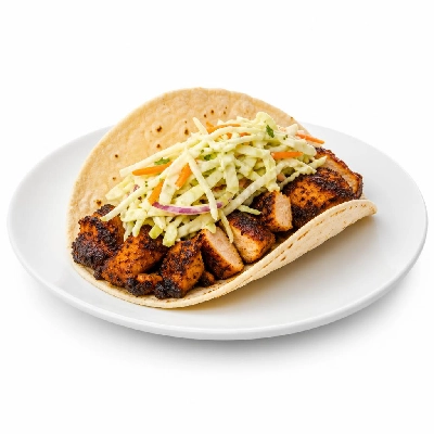 Wahoo's Fish Taco Skinny Citrus Slaw Blackened Chicken Taco Side White Rice White Beans