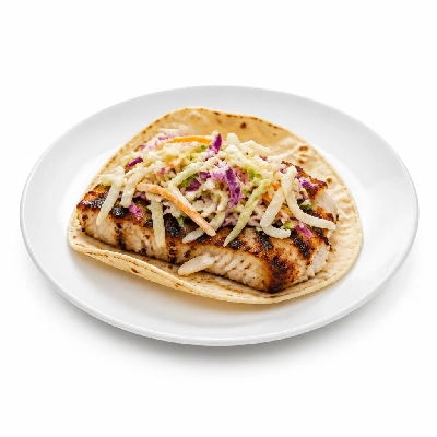 Wahoo's Fish Taco Skinny Citrus Slaw Charbroiled Fish Taco Side White Rice Black Beans