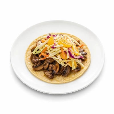 Wahoo's Fish Taco Skinny Citrus Slaw Mushroom Taco Side White Rice White Beans
