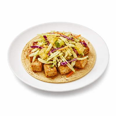 Wahoo's Fish Taco Skinny Citrus Slaw Tofu Taco Side Brown Rice White Beans