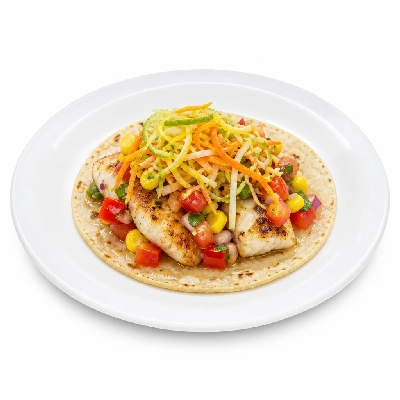 Wahoo's Fish Taco Skinny Taco Citrus Slaw Veggie White Rice Black Beans