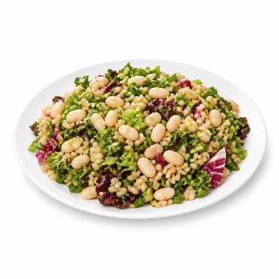 Wahoo's Fish Taco Sunset Chopped Salad with Brown Rice & White Beans Vegetarian