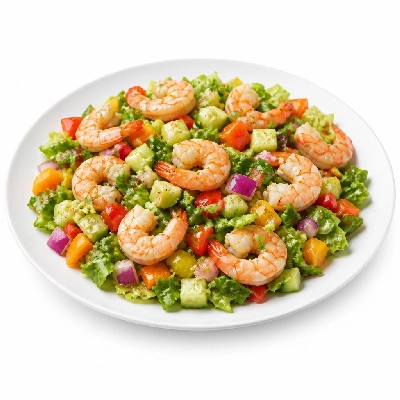 Wahoo's Fish Taco Sunset Chopped Salad with Shrimp